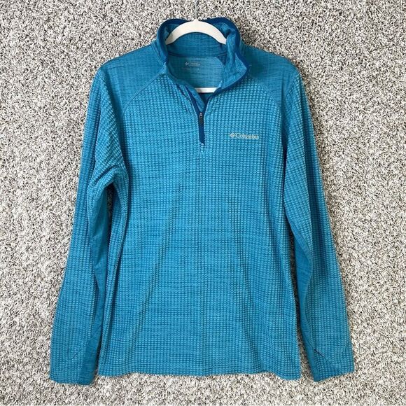 Columbia Sweatshirt Women’s Small Crestone Ridge Blue Half Neck Zip Pullover - Picture 1 of 6